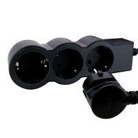 Bloco Tomadas 3x2p+T 1,5m Preto Bloco Tomadas 3x2p+T 1,5m Preto