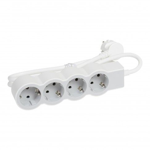 Bloco Tomadas 4x2p+T 1,5mt Branco/ Cinza Bloco Tomadas 4x2p+T 1,5mt Branco/ Cinza