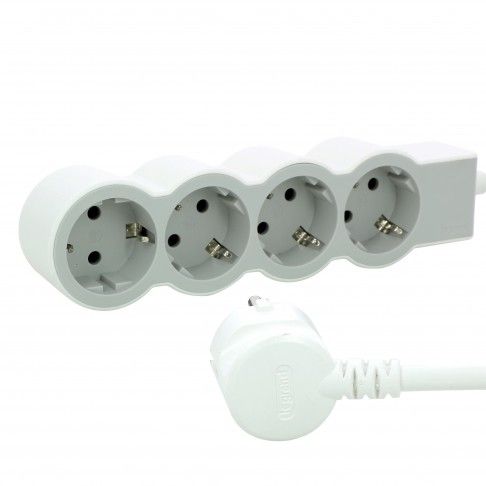 Bloco Tomadas 4x2p+T 1,5mt Branco/ Cinza Bloco Tomadas 4x2p+T 1,5mt Branco/ Cinza