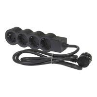 Bloco Tomadas 4x2p+T 3mt Preto Bloco Tomadas 4x2p+T 3mt Preto