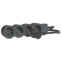 Bloco Tomadas 4x2p+T 3mt Preto Bloco Tomadas 4x2p+T 3mt Preto