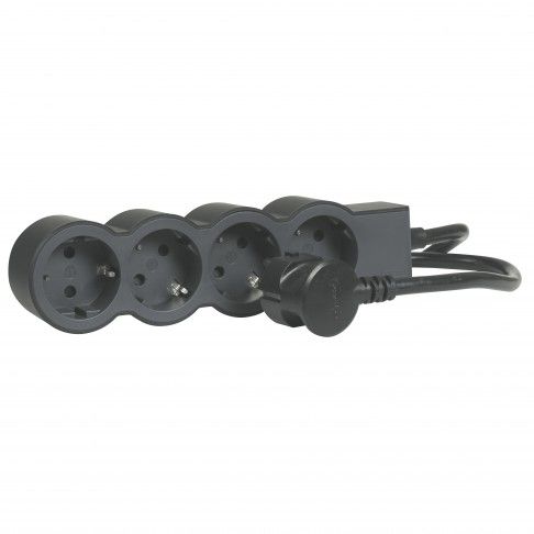 Bloco Tomadas 4x2p+T 3mt Preto Bloco Tomadas 4x2p+T 3mt Preto