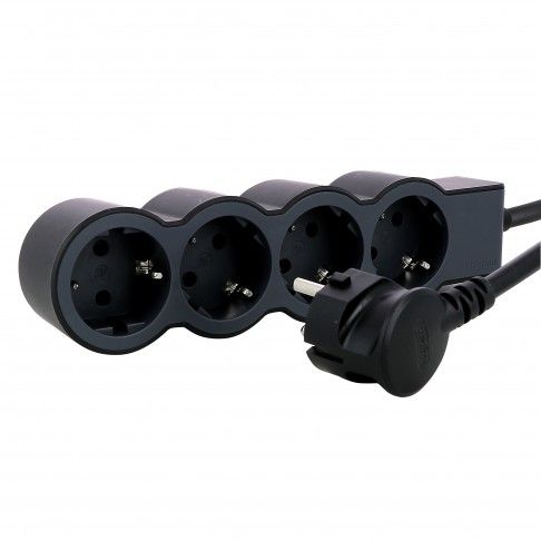 Bloco Tomadas 4x2p+T 3mt Preto Bloco Tomadas 4x2p+T 3mt Preto