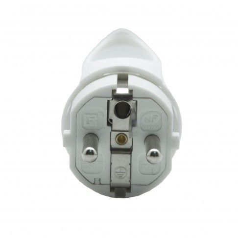 Ficha Shucko Macho 16a C/Anel Branca Fr Ficha Shucko Macho 16a C/Anel Branca Fr