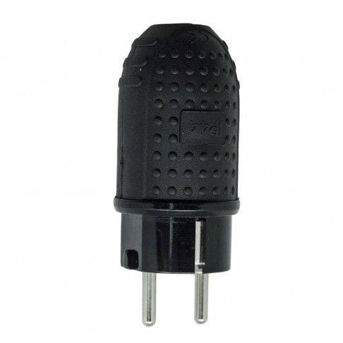 Ficha Shucko Macho Borr 16a Ip44 Preta Ficha Shucko Macho Borr 16a Ip44 Preta