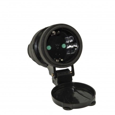 Ficha Shucko Fêmea Borr 16a Ip44 Preto Ficha Shucko Fêmea Borr 16a Ip44 Preto
