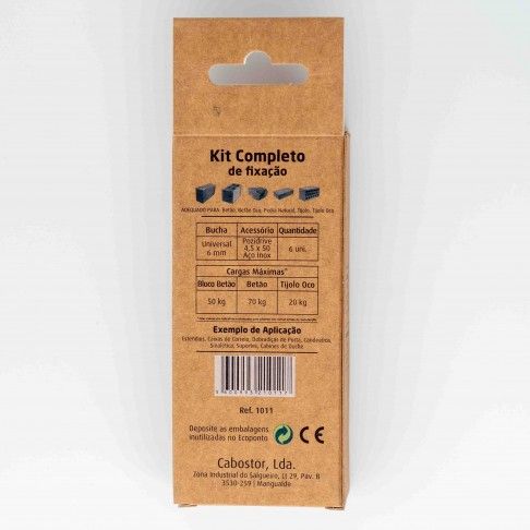 Bucha Universal 6 Com Parafuso Inox 4,5x40 Bl6 Bucha Universal 6 Com Parafuso Inox 4,5x40 Bl6