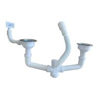 SIFÃO DUPLO LAVA-LOUÇA Ø115 C/TUBO EXTENSÍVEL SIFÃO DUPLO LAVA-LOUÇA Ø115 C/TUBO EXTENSÍVEL