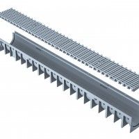 Canal C/Grelha H7 Pp 100x12x9.2 Cinza Canal C/Grelha H7 Pp 100x12x9.2 Cinza