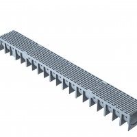 Canal C/Grelha H7 Pp 100x12x9.2 Cinza Canal C/Grelha H7 Pp 100x12x9.2 Cinza