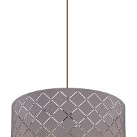 Suspensão Abajour Cindy 55cm 1xe27 Cinza Suspensão Abajour Cindy 55cm 1xe27 Cinza