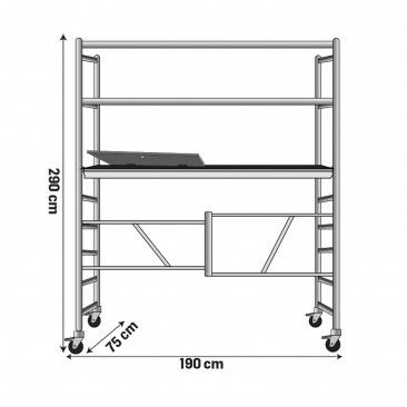 Pack Andaime Alumnio p/Fachada (3.9m fachada)