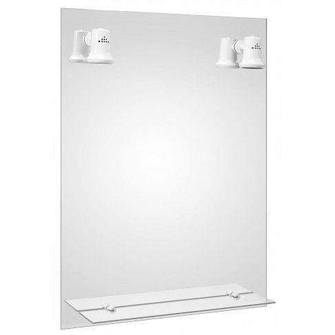ESPELHO TANGER 80X60 C/2 FOCOS BRANCOS + PRATELEIRA ESPELHO TANGER 80X60 C/2 FOCOS BRANCOS + PRATELEIRA