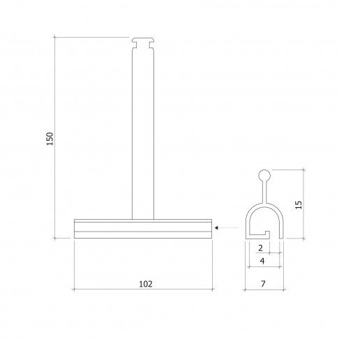 Ligador Tubo Oitavado Régua 2unid. Aluminio Ligador Tubo Oitavado Régua 2unid. Aluminio