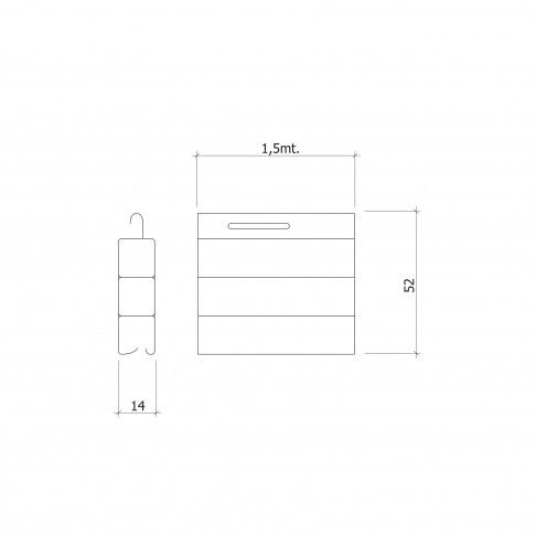 Pack 30 Réguas 150x120cm Lisa Branco Pack 30 Réguas 150x120cm Lisa Branco