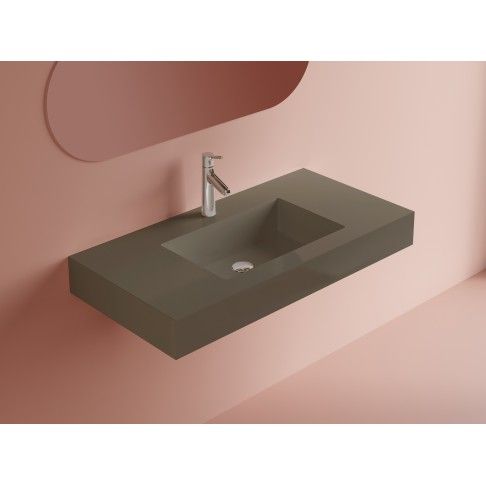 LAVATÓRIO COMPACTO RESINA 100X46X12 TAUPÉ ESCURO LAVATÓRIO COMPACTO RESINA 100X46X12 TAUPÉ ESCURO