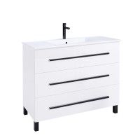 Móvel Puma 100cm 3 Gavetas Branco Móvel Puma 100cm 3 Gavetas Branco