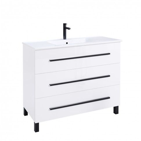 Móvel Puma 100cm 3 Gavetas Branco Móvel Puma 100cm 3 Gavetas Branco