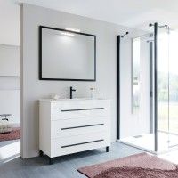 Móvel Puma 100cm 3 Gavetas Branco Móvel Puma 100cm 3 Gavetas Branco