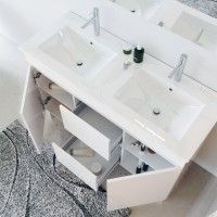 Conjunto Elba (Móvel + Lavatório) 120x45x81cm Branco Conjunto Elba (Móvel + Lavatório) 120x45x81cm Branco