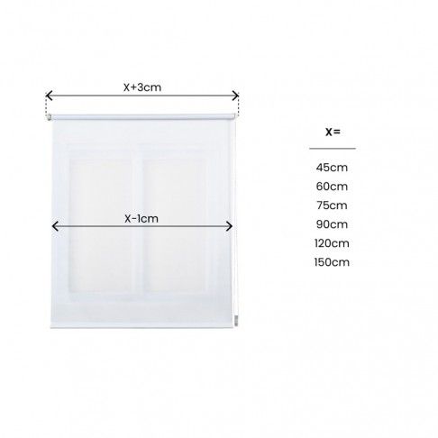 Estore Clip&Fix Trans 60x180cm Branco Estore Clip&Fix Trans 60x180cm Branco