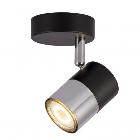 SPOT JELSA 1XGU10 PRETO CROMADO SPOT JELSA 1XGU10 PRETO CROMADO