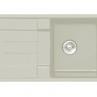 Lava-Loiça Resina Retangular Branco 86x50cm Lava-Loiça Resina Retangular Branco 86x50cm