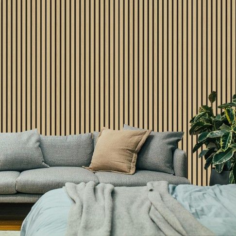 PAINEL ACSTICO MDF NATURAL 2400X605X21MM 2,90M2