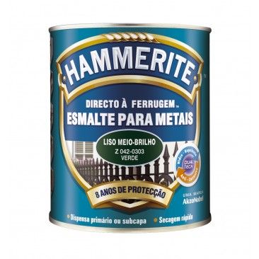 Esmalte Hammerite Meio Brilho Antiox Verde 0,75l