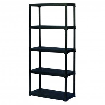Estante Pvc 5 Prateleiras 176x80x40cm Preto
