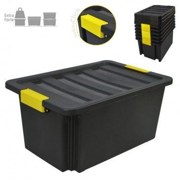 CAIXA DE ARRUMAO 100L 75X51X37CM Preta