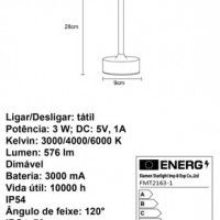 CANDEEIRO SMOOTH LED CCT TOUCH IP54 COBRE CANDEEIRO SMOOTH LED CCT TOUCH IP54 COBRE