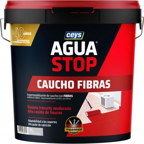 Aguastop Borracha Acrílica Fibras Cinza 20Kg Aguastop Borracha Acrílica Fibras Cinza 20Kg