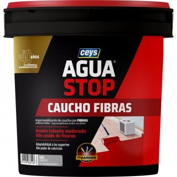 Aguastop Borracha Acrlica Fibras Cinza 1Kg
