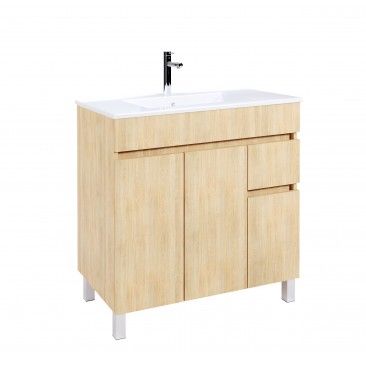 Conjunto Elba (Mvel +Lavatrio) 80x45x81cm Carvalho