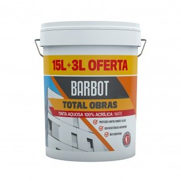 Tinta Total Obras 100% Acrlica Exterior Mate Branca 15+3L