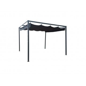 PRGOLA  METAL 3X3M CINZA COBERTURA DESLIZANTE