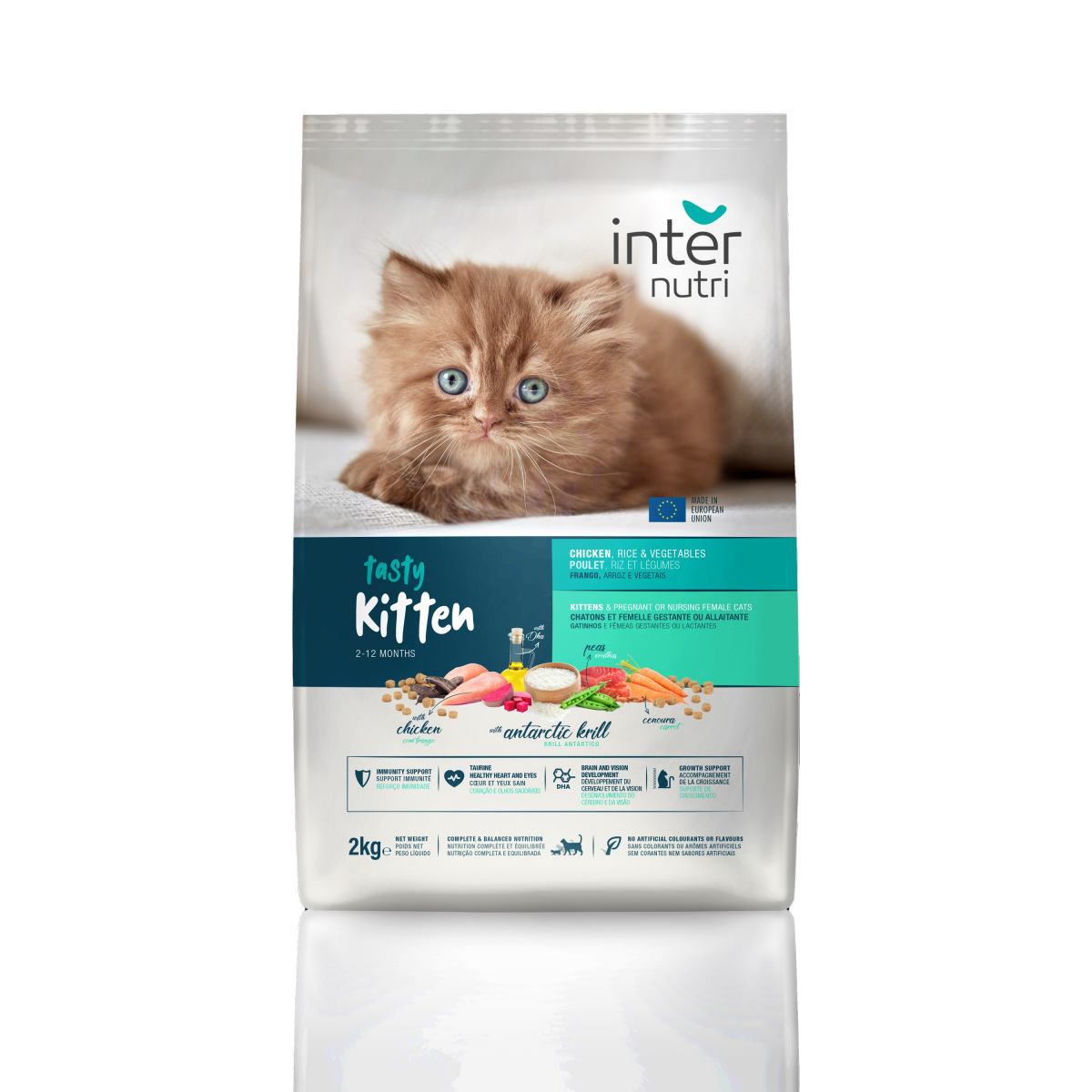 Kitten ドライフード 2kg×2 Tasty Kitten 2kg | Alimento Para Gatos Bebé Nutritivo - 20031656